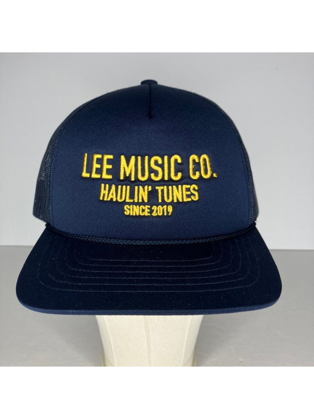 Lee Music Co. Haulin' Tunes Trucker Hat Men's Adjustable Navy Blue
